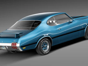Oldsmobile Cutlass 442 1971 3D Model
