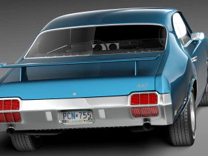 Oldsmobile Cutlass 442 1971 3D Model