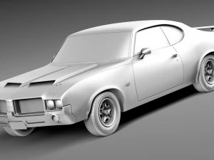 Oldsmobile Cutlass 442 1971 3D Model