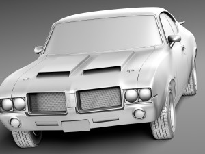 Oldsmobile Cutlass 442 1971 Modelo 3D