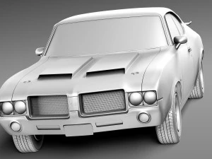 Oldsmobile Cutlass 442 1971 3D Model