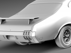 Oldsmobile Cutlass 442 1971 Modelo 3D