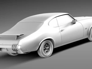 Oldsmobile Cutlass 442 1971 3D Model