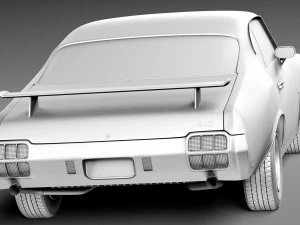 Oldsmobile Cutlass 442 1971 3D Model