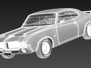 Oldsmobile Cutlass 442 1971 Modelo 3D