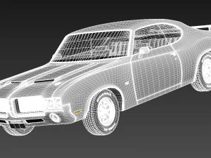 Oldsmobile Cutlass 442 1971 3D Model