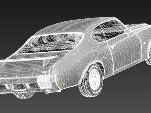 Oldsmobile Cutlass 442 1971 Modelo 3D