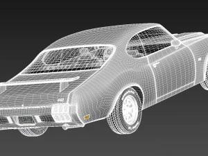 Oldsmobile Cutlass 442 1971 3D Model