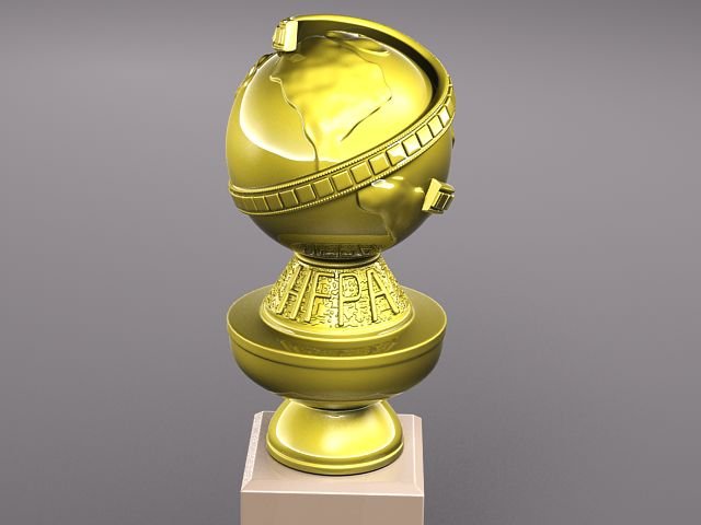 Golden Globe Award 3D Model .c4d .max .obj .3ds .fbx .stl .blend 