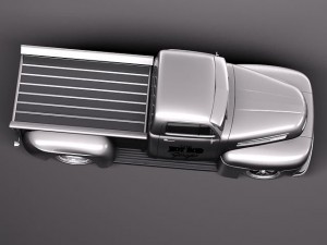 F-1 Pickup Truck Hot Rod 1950 Modelo 3D