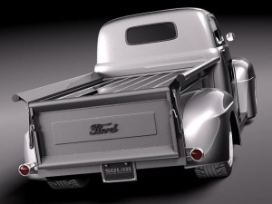 F-1 Pickup Truck Hot Rod 1950 Modelo 3D