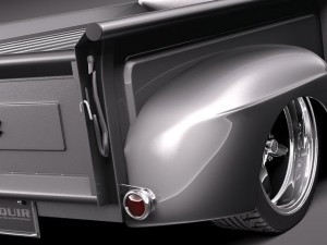 F-1 Pickup Truck Hot Rod 1950 Modelo 3D