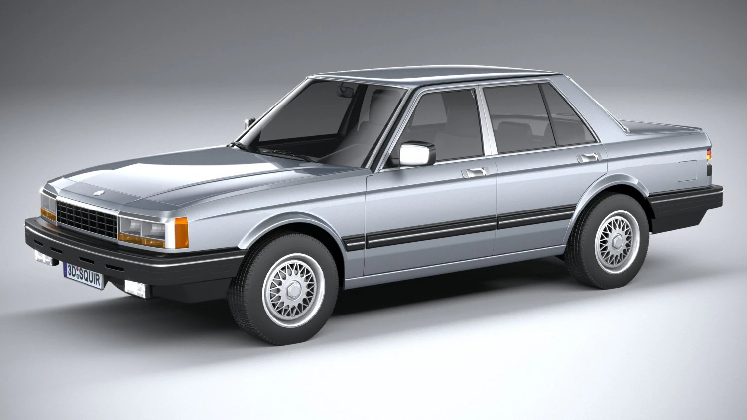 Generic Sedan 1980 3D Model .c4d .max .obj .3ds .fbx .stl .blend 
