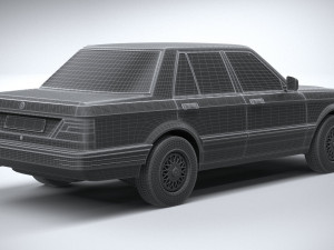 Generic Sedan 1980 3D Model