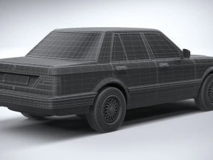 Generic Sedan 1980 3D Model