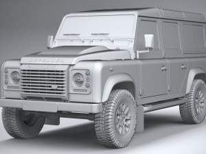 Land Rover Defender Works V8 4-door 2018 3D 模型