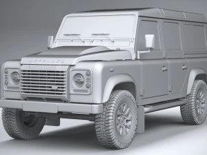 Land Rover Defender Works V8 4-door 2018 3D Model