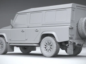 Land Rover Defender Works V8 4-door 2018 3D Model