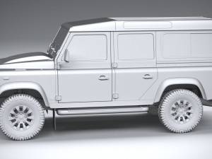 Land Rover Defender Works V8 4-door 2018 3D 模型