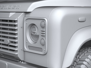 Land Rover Defender Works V8 4-door 2018 3D 模型