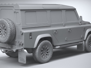 Land Rover Defender Works V8 4-door 2018 3D 模型