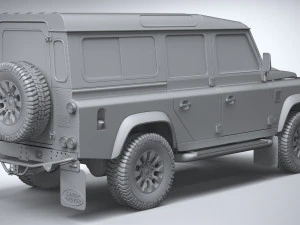 Land Rover Defender Works V8 4-door 2018 3D Model