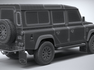 Land Rover Defender Works V8 4-door 2018 3D 模型