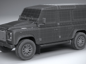 Land Rover Defender Works V8 4-door 2018 3D 模型