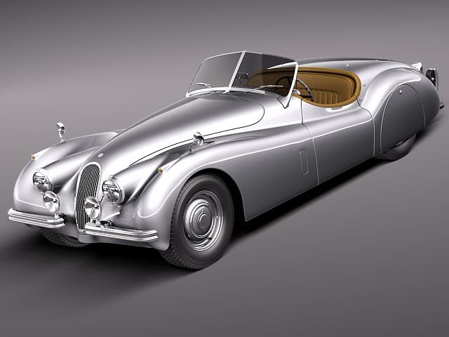 Jaguar XK120 Roadster 1948-1954 Modèle 3D .c4d .max .obj .3ds .fbx .stl .blend 