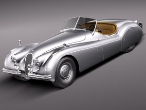 Jaguar XK120 Roadster 1948-1954 3D Model