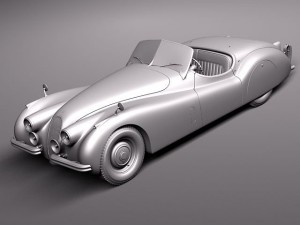 Jaguar XK120 Roadster 1948-1954 Modèle 3D