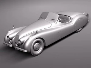 Jaguar XK120 Roadster 1948-1954 3D Model
