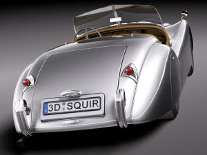 Jaguar XK120 Roadster 1948-1954 3D Model
