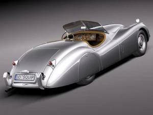 Jaguar XK120 Roadster 1948-1954 3D Model