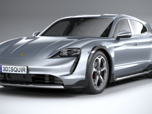 Porsche Taycan 4S Cross Turismo 2021 3D Model