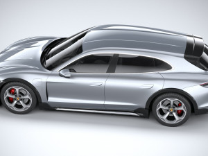 Porsche Taycan 4S Cross Turismo 2021 3D Model