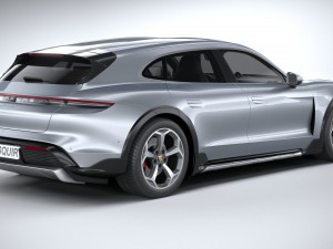 Porsche Taycan 4S Cross Turismo 2021 3D Model