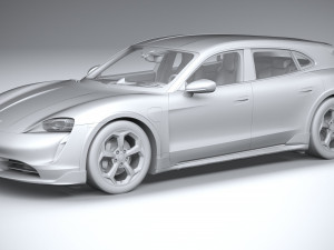 Porsche Taycan 4S Cross Turismo 2021 3D Model