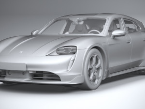 Porsche Taycan 4S Cross Turismo 2021 3D Model