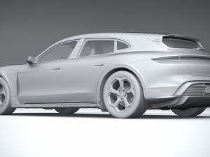 Porsche Taycan 4S Cross Turismo 2021 3D Model