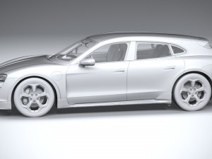 Porsche Taycan 4S Cross Turismo 2021 3D Model