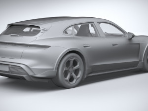 Porsche Taycan 4S Cross Turismo 2021 3D Model