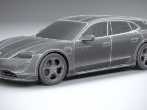 Porsche Taycan 4S Cross Turismo 2021 3D Model