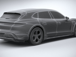 Porsche Taycan 4S Cross Turismo 2021 3D Model
