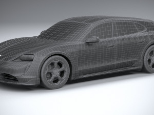 Porsche Taycan 4S Cross Turismo 2021 3D Model