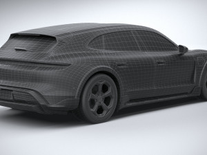 Porsche Taycan 4S Cross Turismo 2021 3D Model