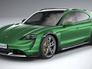 Porsche Taycan Turbo S Cross Turismo 2021 3D Model