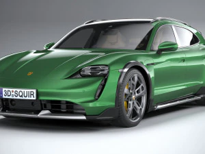 Porsche Taycan Turbo S Cross Turismo 2021 3D Model