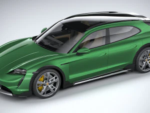 Porsche Taycan Turbo S Cross Turismo 2021 3D Model