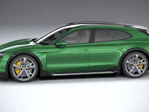 Porsche Taycan Turbo S Cross Turismo 2021 3D Model